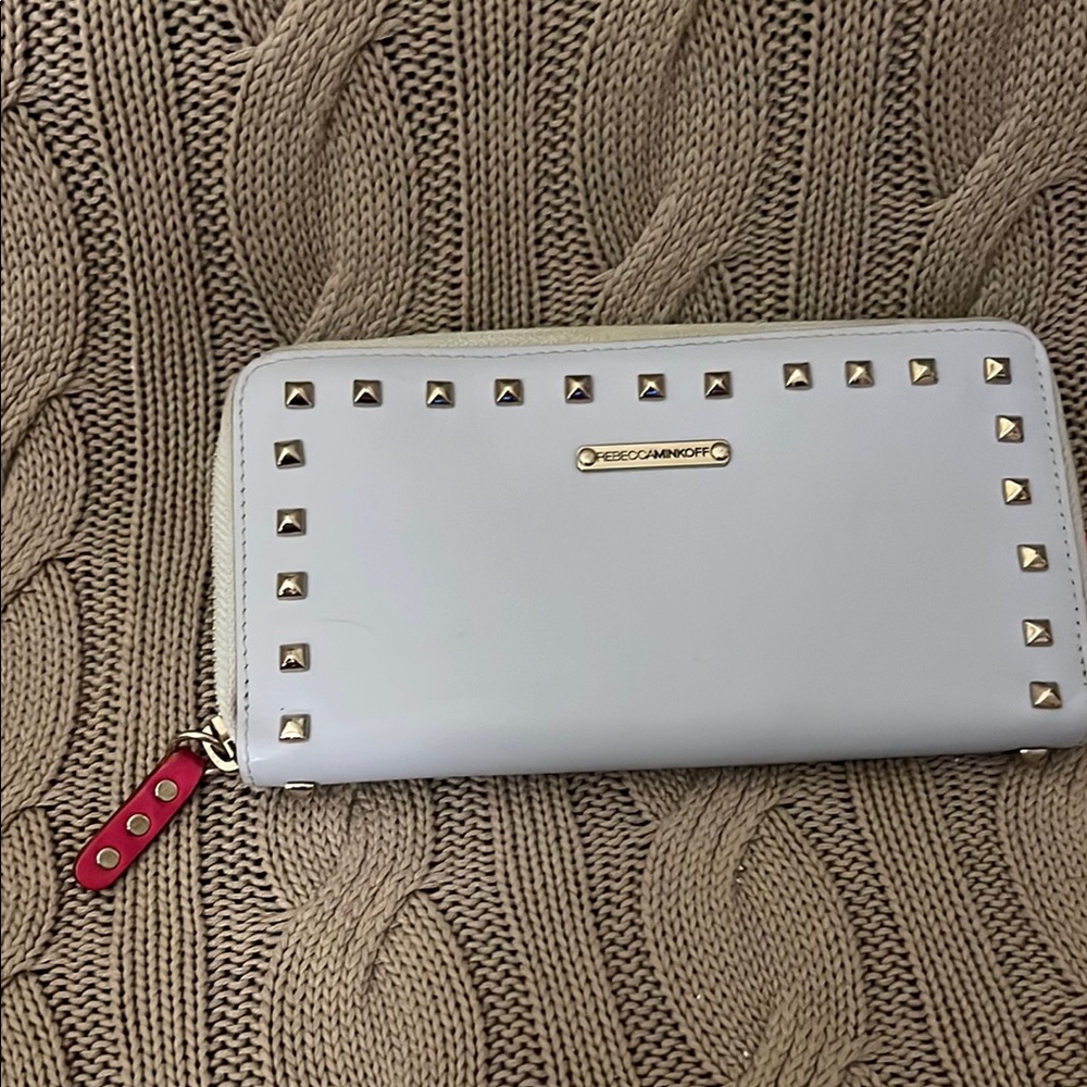 Rebecca Minkoff light sky blue Studded Wallet